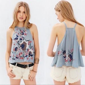 UO / Kimchi Blue floral embroidered tank
